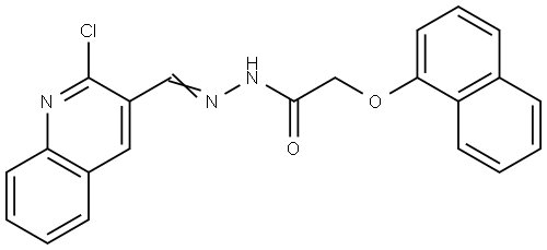 N'-((2-CHLORO-3-QUINOLINYL)METHYLENE)-2-(1-NAPHTHYLOXY)ACETOHYDRAZIDE Struktur