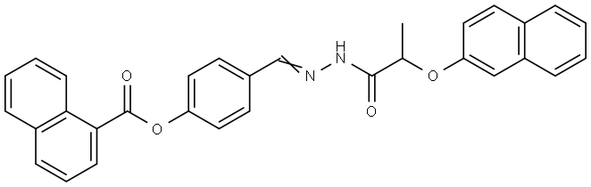 4-(2-(2-(2-NAPHTHYLOXY)PROPANOYL)CARBOHYDRAZONOYL)PHENYL 1-NAPHTHOATE Struktur