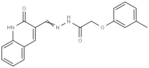 2-(3-METHYLPHENOXY)-N'-((2-OXO-1,2-DIHYDRO-3-QUINOLINYL)METHYLENE)ACETOHYDRAZIDE Struktur