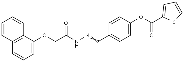 4-(2-((1-NAPHTHYLOXY)ACETYL)CARBOHYDRAZONOYL)PHENYL 2-THIOPHENECARBOXYLATE Struktur