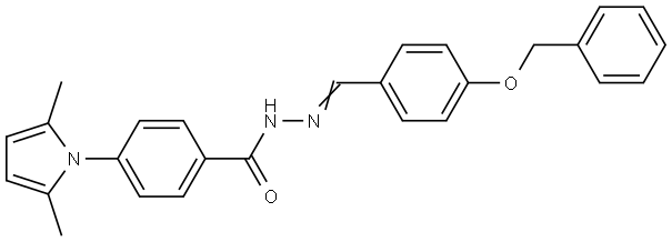 N'-(4-(BENZYLOXY)BENZYLIDENE)-4-(2,5-DIMETHYL-1H-PYRROL-1-YL)BENZOHYDRAZIDE Struktur