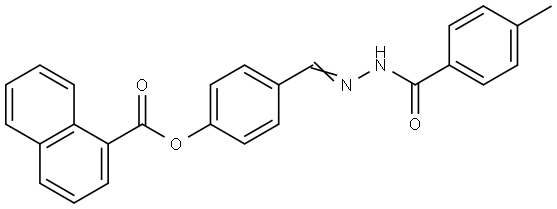 4-(2-(4-METHYLBENZOYL)CARBOHYDRAZONOYL)PHENYL 1-NAPHTHOATE Struktur