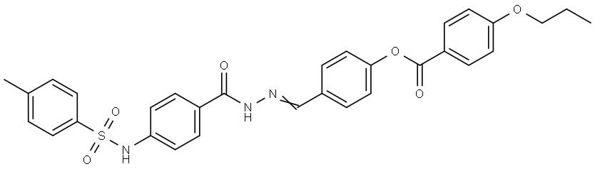 4-((2-(4-(((4-ME-PH)SULFONYL)AMINO)BENZOYL)HYDRAZONO)ME)PH 4-PROPOXYBENZOATE Struktur