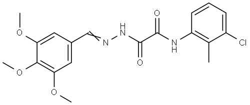 N-(3-CL-2-ME-PHENYL)-2-OXO-2-(2-(3,4,5-TRIMETHOXYBENZYLIDENE)HYDRAZINO)ACETAMIDE Struktur