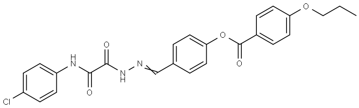 4-((2-(2-(4-CHLOROANILINO)-2-OXOACETYL)HYDRAZONO)ME)PHENYL 4-PROPOXYBENZOATE Struktur