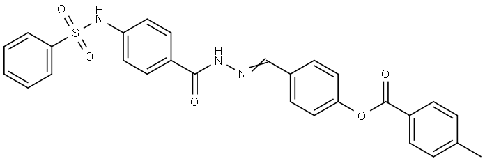 4-(2-(4-((PHENYLSULFONYL)AMINO)BENZOYL)CARBOHYDRAZONOYL)PHENYL 4-METHYLBENZOATE Struktur