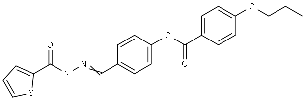 4-(2-(2-THIENYLCARBONYL)CARBOHYDRAZONOYL)PHENYL 4-PROPOXYBENZOATE Struktur