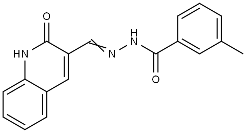 3-METHYL-N'-((2-OXO-1,2-DIHYDRO-3-QUINOLINYL)METHYLENE)BENZOHYDRAZIDE Struktur