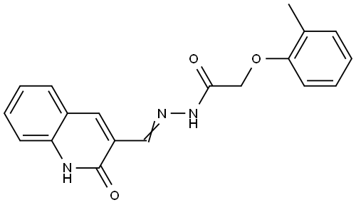 2-(2-METHYLPHENOXY)-N'-((2-OXO-1,2-DIHYDRO-3-QUINOLINYL)METHYLENE)ACETOHYDRAZIDE Struktur