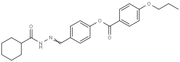 4-(2-(CYCLOHEXYLCARBONYL)CARBOHYDRAZONOYL)PHENYL 4-PROPOXYBENZOATE Struktur