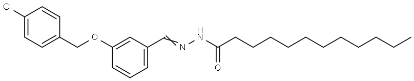 N'-(3-((4-CHLOROBENZYL)OXY)BENZYLIDENE)DODECANOHYDRAZIDE Struktur