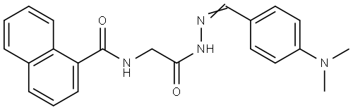 N-(2-(2-(4-(DIMETHYLAMINO)BENZYLIDENE)HYDRAZINO)-2-OXOETHYL)-1-NAPHTHAMIDE Struktur