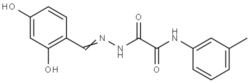 2-(2-(2,4-DIHYDROXYBENZYLIDENE)HYDRAZINO)-N-(3-METHYLPHENYL)-2-OXOACETAMIDE Struktur