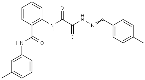 2-(((2-(4-METHYLBENZYLIDENE)HYDRAZINO)(OXO)AC)AMINO)-N-(3-METHYLPHENYL)BENZAMIDE Struktur