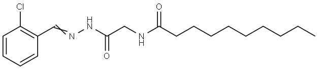 N-(2-(2-(2-CHLOROBENZYLIDENE)HYDRAZINO)-2-OXOETHYL)DECANAMIDE Struktur