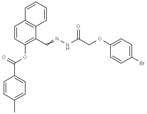 1-(2-((4-BROMOPHENOXY)ACETYL)CARBOHYDRAZONOYL)-2-NAPHTHYL 4-METHYLBENZOATE Struktur