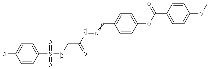 4-(2-((((4-CHLOROPHENYL)SULFONYL)AMINO)AC)CARBOHYDRAZONOYL)PH 4-METHOXYBENZOATE Struktur