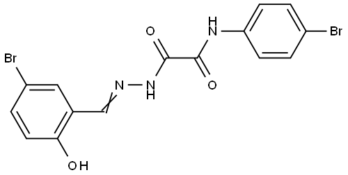 2-(2-(5-BROMO-2-HYDROXYBENZYLIDENE)HYDRAZINO)-N-(4-BROMOPHENYL)-2-OXOACETAMIDE Struktur