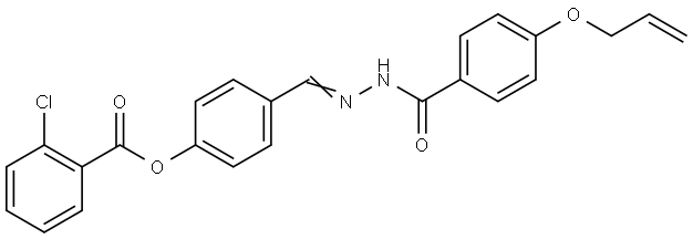 4-(2-(4-(ALLYLOXY)BENZOYL)CARBOHYDRAZONOYL)PHENYL 2-CHLOROBENZOATE Struktur