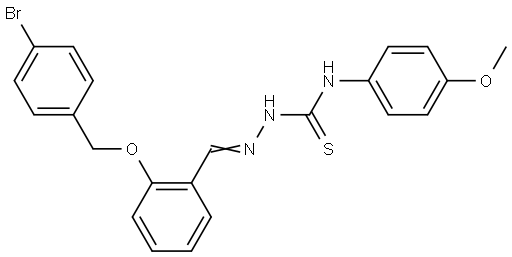 2-((4-BROMOBENZYL)OXY)BENZALDEHYDE N-(4-METHOXYPHENYL)THIOSEMICARBAZONE Struktur