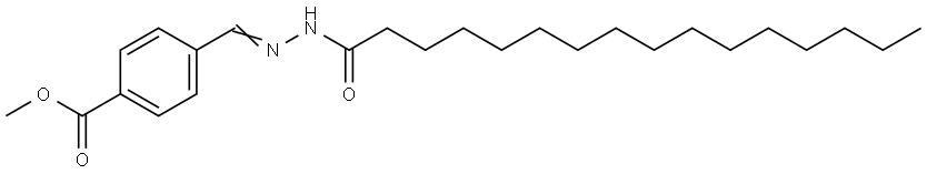 METHYL 4-(2-PALMITOYLCARBOHYDRAZONOYL)BENZOATE Struktur