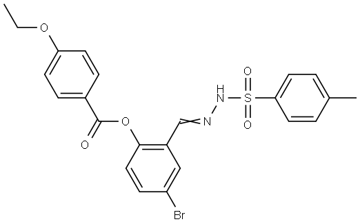 4-BROMO-2-(2-((4-METHYLPHENYL)SULFONYL)CARBOHYDRAZONOYL)PHENYL 4-ETHOXYBENZOATE Struktur