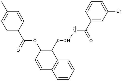 1-(2-(3-BROMOBENZOYL)CARBOHYDRAZONOYL)-2-NAPHTHYL 4-METHYLBENZOATE Struktur