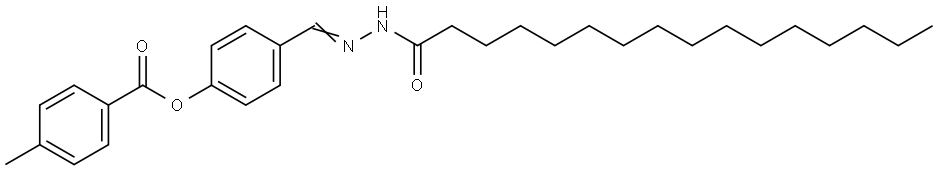 4-(2-PALMITOYLCARBOHYDRAZONOYL)PHENYL 4-METHYLBENZOATE Struktur