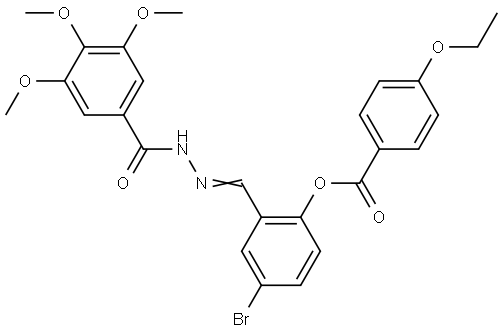 4-BROMO-2-(2-(3,4,5-TRIMETHOXYBENZOYL)CARBOHYDRAZONOYL)PHENYL 4-ETHOXYBENZOATE Struktur