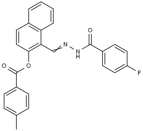 1-(2-(4-FLUOROBENZOYL)CARBOHYDRAZONOYL)-2-NAPHTHYL 4-METHYLBENZOATE Struktur