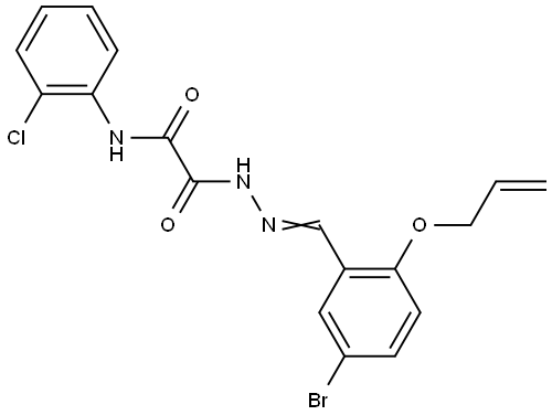 2-(2-(2-(ALLYLOXY)-5-BROMOBENZYLIDENE)HYDRAZINO)-N-(2-CL-PHENYL)-2-OXOACETAMIDE Struktur