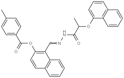 1-(2-(2-(1-NAPHTHYLOXY)PROPANOYL)CARBOHYDRAZONOYL)-2-NAPHTHYL 4-METHYLBENZOATE Struktur