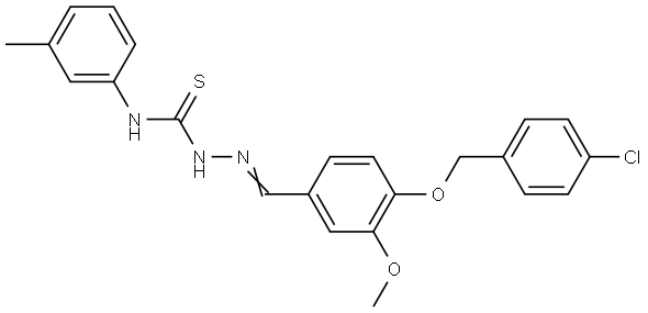 4-[(4-CHLOROBENZYL)OXY]-3-METHOXYBENZALDEHYDE N-(3-METHYLPHENYL)THIOSEMICARBAZONE Struktur