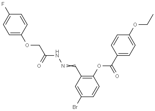 4-BROMO-2-(2-((4-FLUOROPHENOXY)ACETYL)CARBOHYDRAZONOYL)PHENYL 4-ETHOXYBENZOATE Struktur