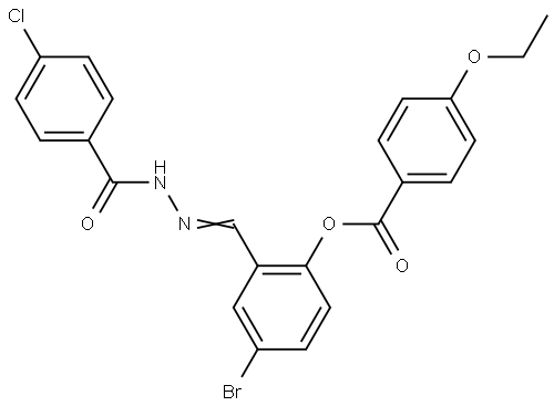 4-BROMO-2-(2-(4-CHLOROBENZOYL)CARBOHYDRAZONOYL)PHENYL 4-ETHOXYBENZOATE Struktur