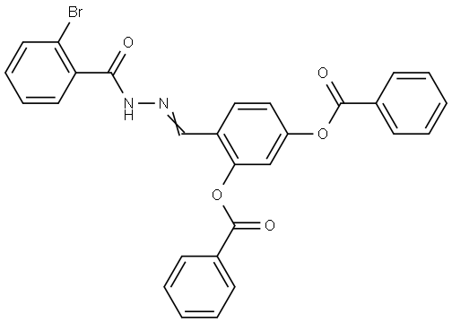 5-(BENZOYLOXY)-2-(2-(2-BROMOBENZOYL)CARBOHYDRAZONOYL)PHENYL BENZOATE Struktur