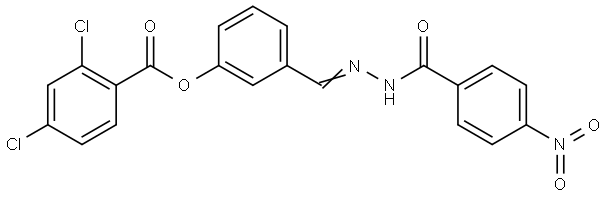 3-(2-(4-NITROBENZOYL)CARBOHYDRAZONOYL)PHENYL 2,4-DICHLOROBENZOATE Struktur