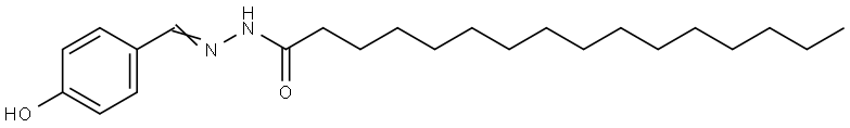 N'-(4-HYDROXYBENZYLIDENE)HEXADECANOHYDRAZIDE Struktur