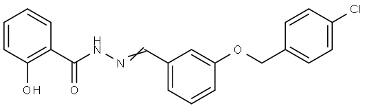 N'-(3-((4-CHLOROBENZYL)OXY)BENZYLIDENE)-2-HYDROXYBENZOHYDRAZIDE Struktur