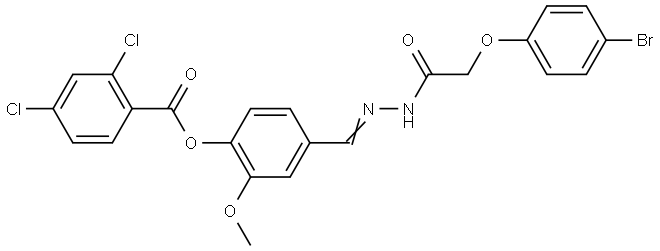 4-(2-((4-BROMOPHENOXY)AC)CARBOHYDRAZONOYL)-2-METHOXYPHENYL 2,4-DICHLOROBENZOATE Struktur