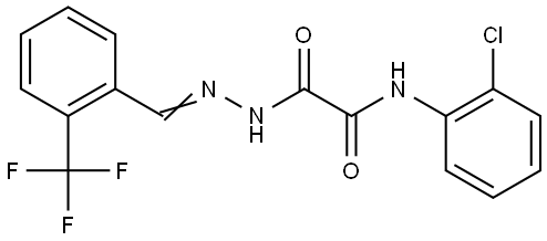 N-(2-CL-PHENYL)-2-OXO-2-(2-(2-(TRIFLUOROMETHYL)BENZYLIDENE)HYDRAZINO)ACETAMIDE Struktur