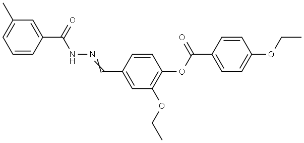 2-ETHOXY-4-(2-(3-METHYLBENZOYL)CARBOHYDRAZONOYL)PHENYL 4-ETHOXYBENZOATE Struktur