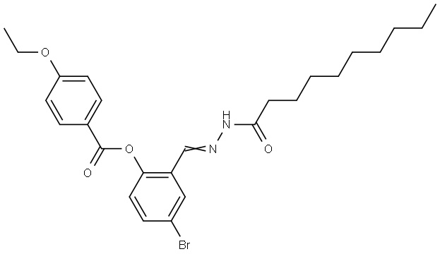 4-BROMO-2-(2-DECANOYLCARBOHYDRAZONOYL)PHENYL 4-ETHOXYBENZOATE Struktur