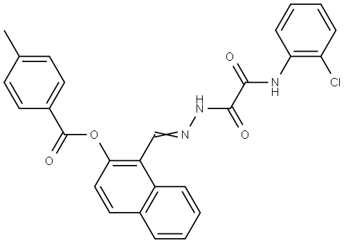 1-(2-((2-CHLOROANILINO)(OXO)ACETYL)CARBOHYDRAZONOYL)-2-NAPHTHYL 4-METHYLBENZOATE Struktur