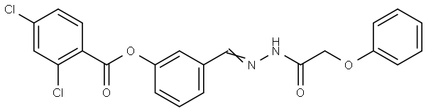 3-(2-(PHENOXYACETYL)CARBOHYDRAZONOYL)PHENYL 2,4-DICHLOROBENZOATE Struktur