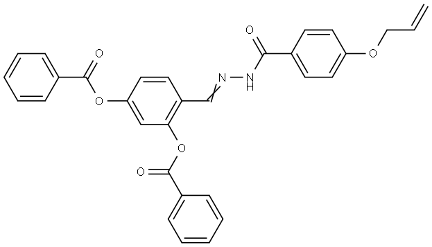 2-(2-(4-(ALLYLOXY)BENZOYL)CARBOHYDRAZONOYL)-5-(BENZOYLOXY)PHENYL BENZOATE Struktur