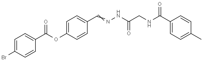 4-(2-(((4-METHYLBENZOYL)AMINO)ACETYL)CARBOHYDRAZONOYL)PHENYL 4-BROMOBENZOATE Struktur