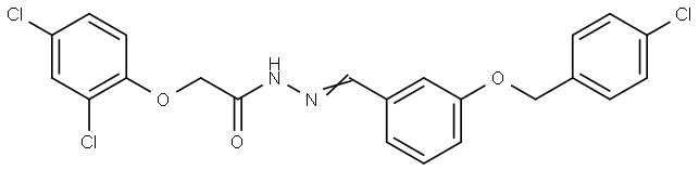 N'-(3-((4-CHLOROBENZYL)OXY)BENZYLIDENE)-2-(2,4-DICHLOROPHENOXY)ACETOHYDRAZIDE Struktur