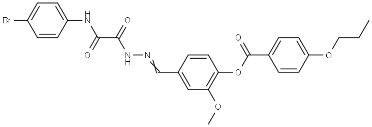 4-(2-((4-BROMOANILINO)(OXO)AC)CARBOHYDRAZONOYL)-2-MEO-PHENYL 4-PROPOXYBENZOATE Struktur