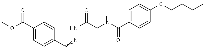 METHYL 4-(2-(((4-BUTOXYBENZOYL)AMINO)ACETYL)CARBOHYDRAZONOYL)BENZOATE Struktur